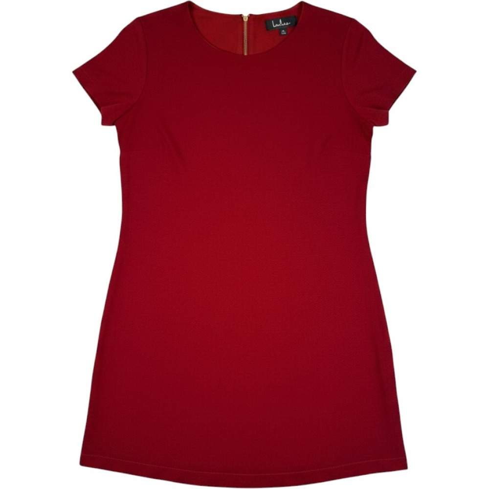 Lulus Red Short Sleeve Shift Mini Dress Womens Medium